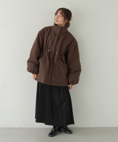 CLEIO(クレイオ)の「【CLEIO】2WAYミドル丈中綿コート 2WAY MID-LENGTH PADDED COAT/940-14616(ダウンジャケット/コート・レディース・ホワイト系その他/チャコール/ブラウン・フリー)」の19枚目の写真