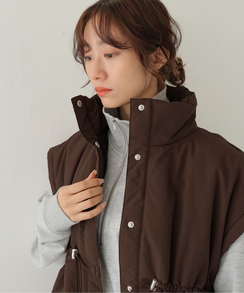 CLEIO(クレイオ)の「【CLEIO】2WAYミドル丈中綿コート 2WAY MID-LENGTH PADDED COAT/940-14616(ダウンジャケット/コート・レディース・ホワイト系その他/チャコール/ブラウン・フリー)」の16枚目の写真