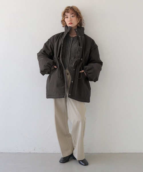 セール】【CLEIO】2WAYミドル丈中綿コート 2WAY MID-LENGTH PADDED