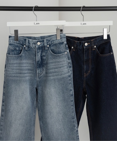I_am(アイアム)の「semi flare silhouette denim【I_am × kimina】 / セミフレアシルエットデニム(デニムパンツ・レディース・ネイビー/ブルー・X-SMALL/SMALL/MEDIUM)」の10枚目の写真