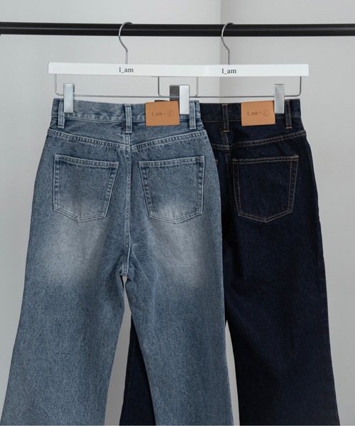 I_am(アイアム)の「semi flare silhouette denim【I_am × kimina】 / セミフレアシルエットデニム(デニムパンツ・レディース・ネイビー/ブルー・X-SMALL/SMALL/MEDIUM)」の11枚目の写真