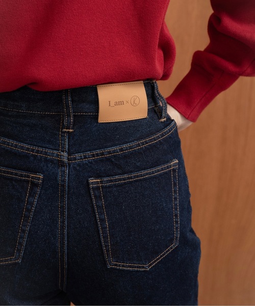 I_am(アイアム)の「semi flare silhouette denim【I_am × kimina】 / セミフレアシルエットデニム(デニムパンツ・レディース・ネイビー/ブルー・X-SMALL/SMALL/MEDIUM)」の14枚目の写真