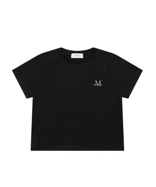 MUCENT(ムセント)の「スモールロゴ半袖Tシャツ男女共用(2カラー)(Tシャツ/カットソー・レディース・ホワイト/ブラック・MEDIUM/LARGE/WOMENS)」の1枚目の写真