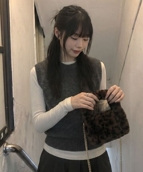 THE GREEN LAB（ザグリーンラボ）の「フェイクファー ミニバッグ [レオパードブラウン]（ショルダーバッグ・レディース・その他・ONE SIZE）」の4枚目の写真