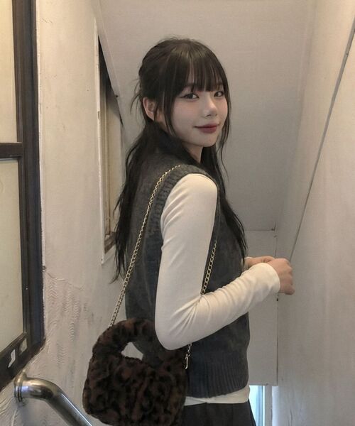 THE GREEN LAB（ザグリーンラボ）の「フェイクファー ミニバッグ [レオパードブラウン]（ショルダーバッグ・レディース・その他・ONE SIZE）」の5枚目の写真