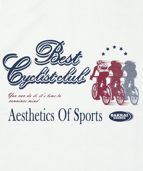 GAKKAI UNIONS(ガッカイユニオンズ)の「サイクルクラブラグラン半袖Tシャツココナッツホワイト(Tシャツ/カットソー・レディース・その他・LARGE/MEDIUM)」の4枚目の写真