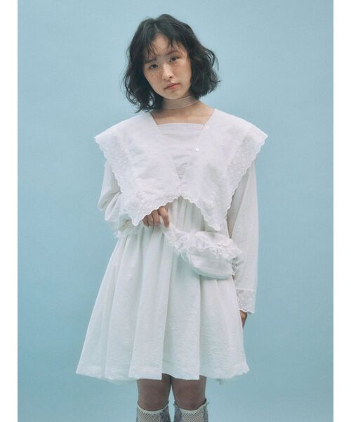 merry jenny（メリージェニー）の「セーラーカラーミニワンピース（ワンピース・レディース・オフホワイト/ミント/ネイビー・FREE）」の14枚目の写真