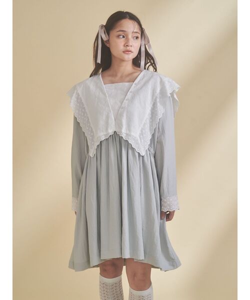 merry jenny（メリージェニー）の「セーラーカラーミニワンピース（ワンピース・レディース・オフホワイト/ミント/ネイビー・FREE）」の7枚目の写真