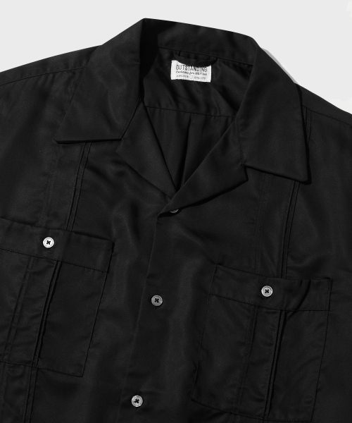 OUTSTANDING(アウトスタンディング)の「2PK CUBAN COLLAR HALF SHIRT_BLACK(シャツ/ブラウス・メンズ・その他・SMALL/MEDIUM/LARGE)」の3枚目の写真