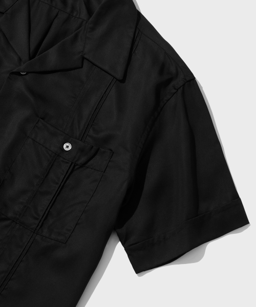 OUTSTANDING(アウトスタンディング)の「2PK CUBAN COLLAR HALF SHIRT_BLACK(シャツ/ブラウス・メンズ・その他・SMALL/MEDIUM/LARGE)」の5枚目の写真