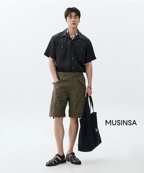 OUTSTANDING(アウトスタンディング)の「2PK CUBAN COLLAR HALF SHIRT_BLACK(シャツ/ブラウス・メンズ・その他・SMALL/MEDIUM/LARGE)」の11枚目の写真