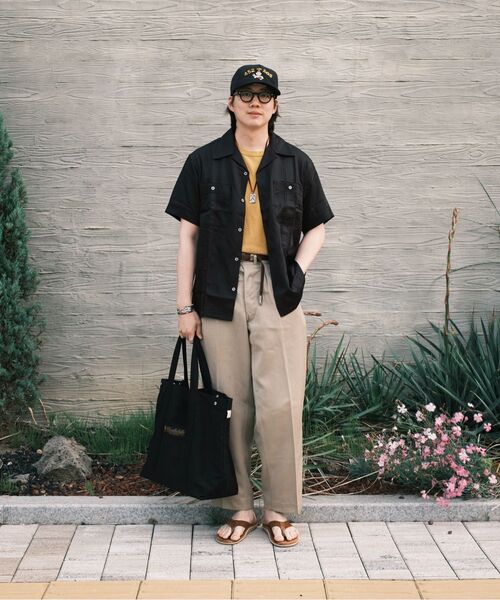 OUTSTANDING(アウトスタンディング)の「2PK CUBAN COLLAR HALF SHIRT_BLACK(シャツ/ブラウス・メンズ・その他・SMALL/MEDIUM/LARGE)」の12枚目の写真