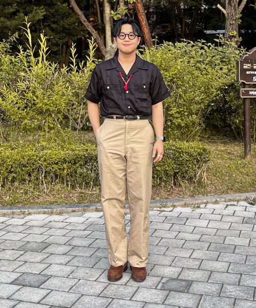 OUTSTANDING(アウトスタンディング)の「2PK CUBAN COLLAR HALF SHIRT_BLACK(シャツ/ブラウス・メンズ・その他・SMALL/MEDIUM/LARGE)」の13枚目の写真