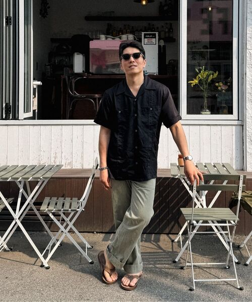 OUTSTANDING(アウトスタンディング)の「2PK CUBAN COLLAR HALF SHIRT_BLACK(シャツ/ブラウス・メンズ・その他・SMALL/MEDIUM/LARGE)」の15枚目の写真