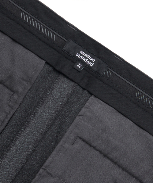 MUSINSA STANDARD（ムシンサスタンダード）の「テーパードターンアップ隠しバンディングクロップドスラックス[ミディアムグレー]（スラックス・メンズ・その他・32/30/31/26/27/28/29/38）」の8枚目の写真