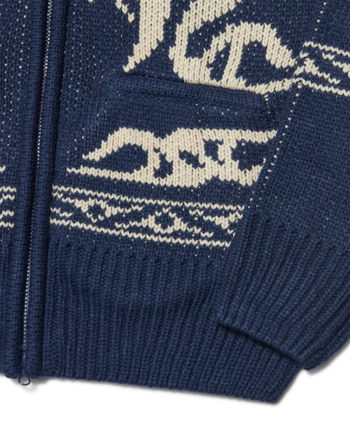NOMANUAL(NOMANUAL)の「COWICHAN HOODED ZIP-UP - NAVY(ニット/セーター・レディース・その他・LARGE/X-LARGE/MEDIUM)」の7枚目の写真