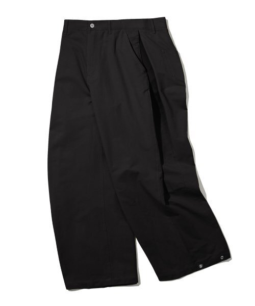 TRILLION(トリリオン)の「サイドタックスナップボタンワイドコットンパンツ(ブラック)(その他パンツ・レディース・その他・MEDIUM/LARGE/X-LARGE)」の3枚目の写真