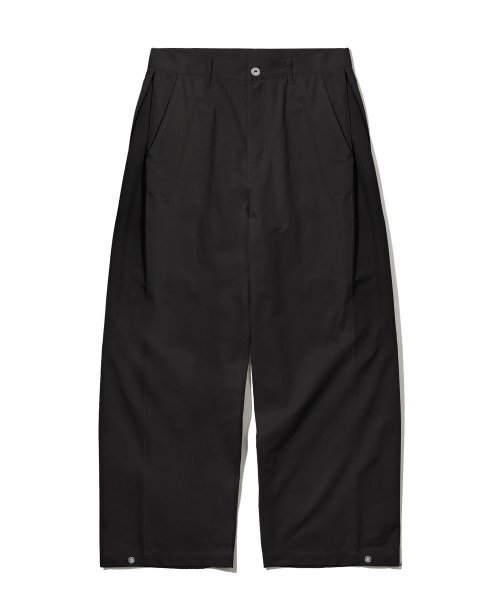 TRILLION(トリリオン)の「サイドタックスナップボタンワイドコットンパンツ(ブラック)(その他パンツ・レディース・その他・MEDIUM/LARGE/X-LARGE)」の4枚目の写真