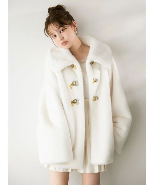 ビットミドルミンクライクファーコート（その他アウター）｜dazzlin