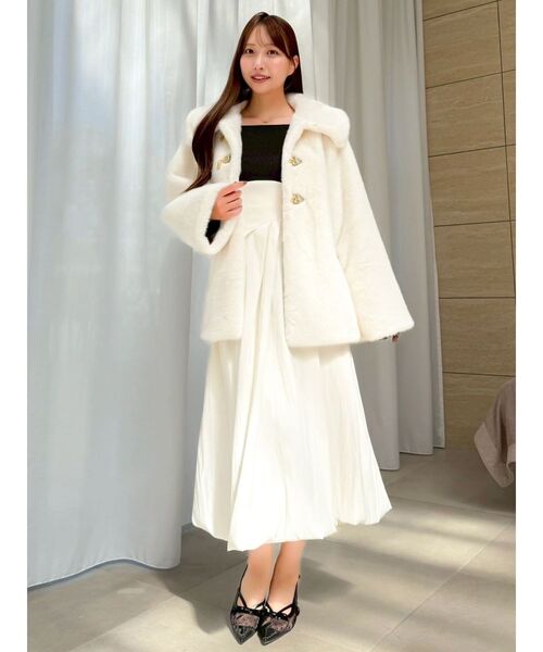 ビットミドルミンクライクファーコート（その他アウター）｜dazzlin