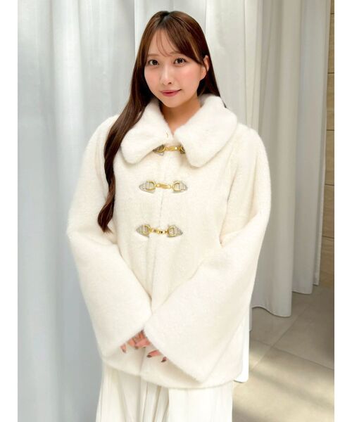 ビットミドルミンクライクファーコート（その他アウター）｜dazzlin