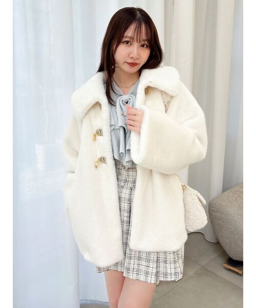 ビットミドルミンクライクファーコート（その他アウター）｜dazzlin