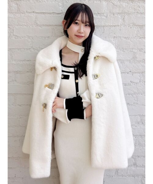 セール】ビットミドルミンクライクファーコート（その他アウター