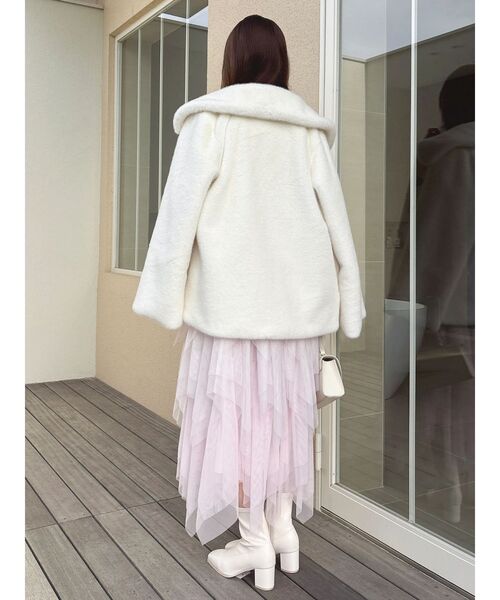 ビットミドルミンクライクファーコート（その他アウター）｜dazzlin