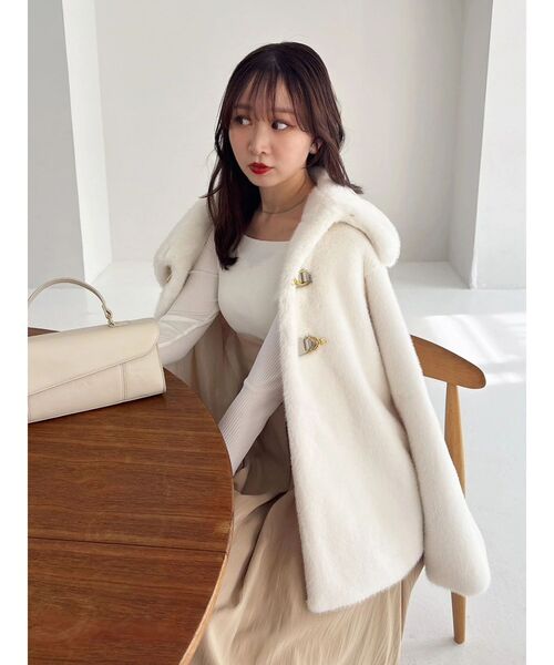 セール】ビットミドルミンクライクファーコート（その他アウター