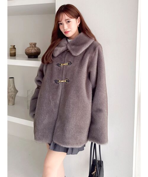 セール】ビットミドルミンクライクファーコート（その他アウター