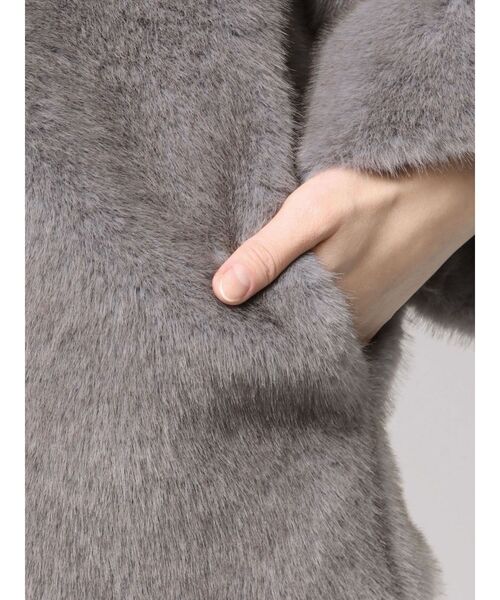 セール】ビットミドルミンクライクファーコート（その他アウター