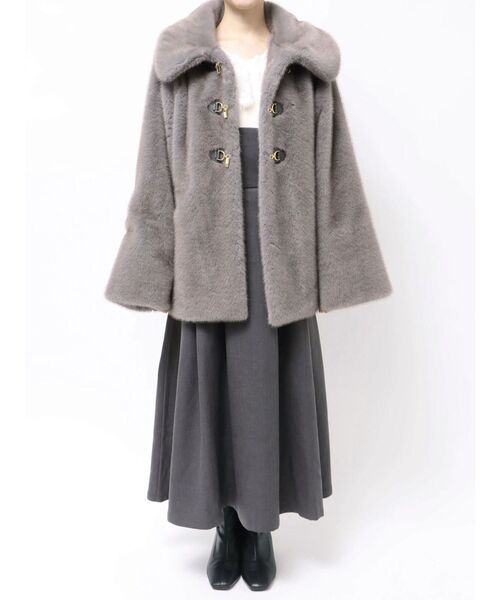 ビットミドルミンクライクファーコート（その他アウター）｜dazzlin