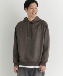 BACK NUMBER（バックナンバー）の「【BACK NUMBER】フェイクスエードパーカー (上質素材/微光沢/レイヤードスタイル/デイリーユース)（パーカー）」