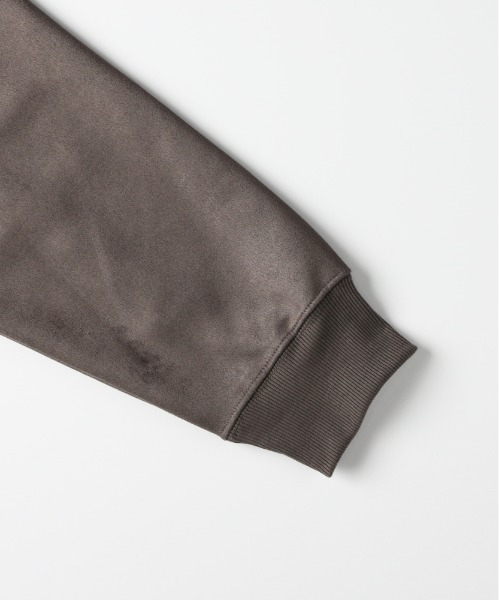 BACK NUMBER（バックナンバー）の「【BACK NUMBER】フェイクスエードパーカー (上質素材/微光沢/レイヤードスタイル/デイリーユース)（パーカー・メンズ・ライトベージュ/ダークグレー/グリーン・L/XL/M）」の7枚目の写真