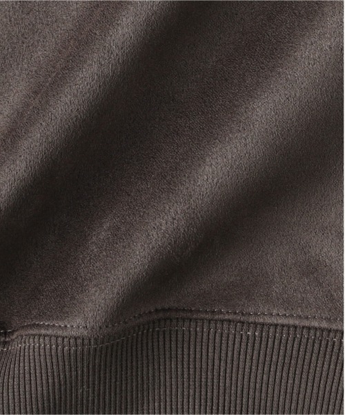 BACK NUMBER（バックナンバー）の「【BACK NUMBER】フェイクスエードパーカー (上質素材/微光沢/レイヤードスタイル/デイリーユース)（パーカー・メンズ・ライトベージュ/ダークグレー/グリーン・L/XL/M）」の5枚目の写真