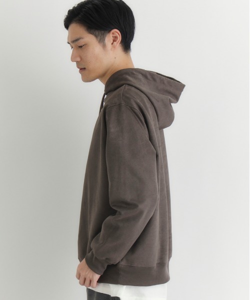 BACK NUMBER（バックナンバー）の「【BACK NUMBER】フェイクスエードパーカー (上質素材/微光沢/レイヤードスタイル/デイリーユース)（パーカー・メンズ・ライトベージュ/ダークグレー/グリーン・L/XL/M）」の22枚目の写真