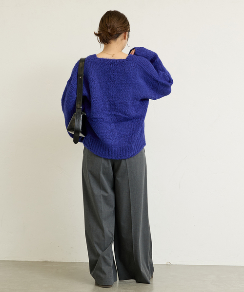 TRICOTS JEAN MARC（トリコットジーンマルク）の「《追加2》【TRICOTS JEAN MARC/トリコットジーンマルク】ボタンツキカーデ（カーディガン/ボレロ・レディース・アイボリー/ブラウン/ブルー/グリーン・FREE）」の12枚目の写真