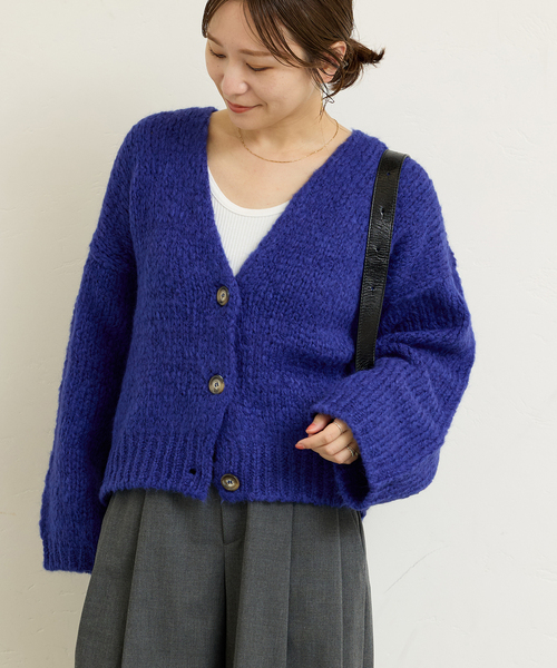 TRICOTS JEAN MARC（トリコットジーンマルク）の「《追加2》【TRICOTS JEAN MARC/トリコットジーンマルク】ボタンツキカーデ（カーディガン/ボレロ・レディース・アイボリー/ブラウン/ブルー/グリーン・FREE）」の14枚目の写真
