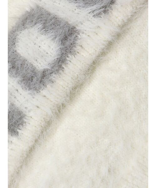 EMODA（エモダ）の「SHAGGY LOGO KNIT（ニット/セーター・レディース・アイボリー/ブルー・FREE）」の10枚目の写真
