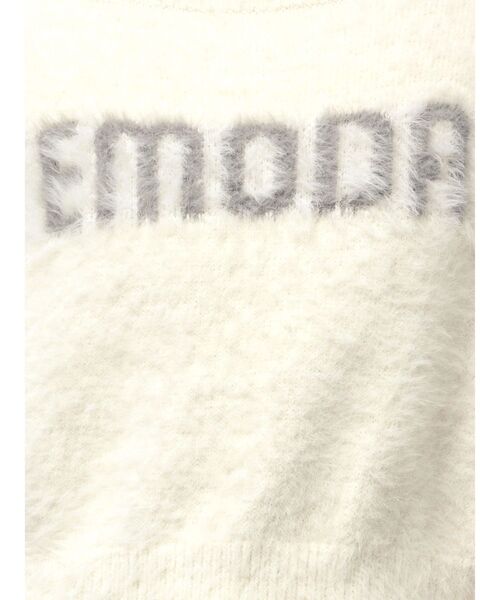 EMODA（エモダ）の「SHAGGY LOGO KNIT（ニット/セーター・レディース・アイボリー/ブルー・FREE）」の13枚目の写真