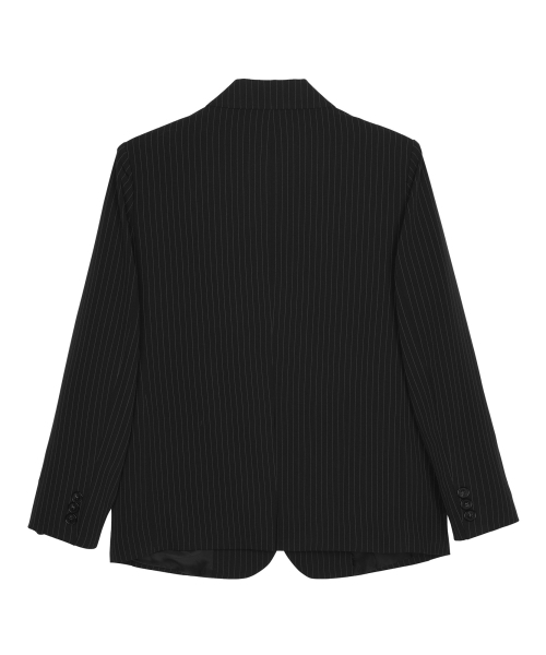 NICK&NICOLE(ニックアンドニコール)の「TAILORED STRIPE SINGLE JACKET_BLACK(テーラードジャケット・レディース・その他・MEDIUM/LARGE)」の3枚目の写真