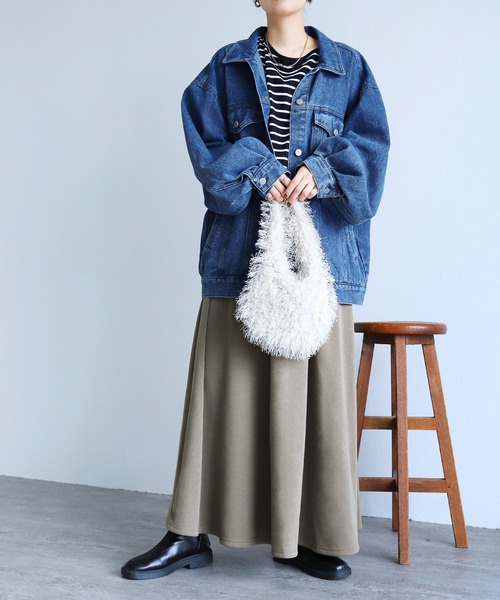 reca（レカ）の「裏シャギーフレアースカート（スカート・レディース・ブラック/チャコールグレー/ライトカーキ・FREE）」の12枚目の写真