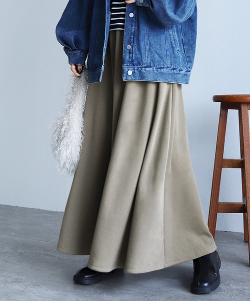reca（レカ）の「裏シャギーフレアースカート（スカート・レディース・ブラック/チャコールグレー/ライトカーキ・FREE）」の10枚目の写真
