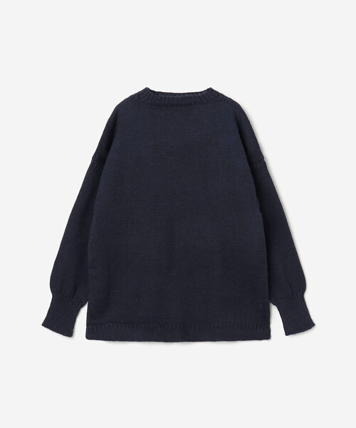 Le Tricoteur（ルトリコチュール）の「Le Tricoteur | 〈別注〉トラディショナル ウールガンジーセーター UNISEX（ニット/セーター・レディース・ネイビー/グレー系その他/ブルー系その他5/Nat/グレー/ピンク系その他/オートミール/グリーン系その他・48/50/52）」の6枚目の写真