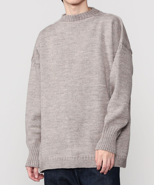 Le Tricoteur（ルトリコチュール）の「Le Tricoteur | 〈別注〉トラディショナル ウールガンジーセーター UNISEX（ニット/セーター・レディース・ネイビー/グレー系その他/ブルー系その他5/Nat/グレー/ピンク系その他/オートミール/グリーン系その他・48/50/52）」の15枚目の写真