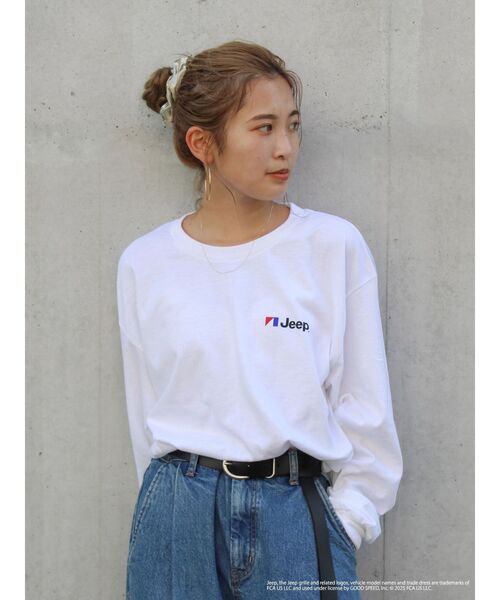 Ungrid（アングリッド）の「JeepロゴロングスリーブTee（Tシャツ/カットソー・レディース・ブラウン/ライトグレー/オフホワイト・FREE）」の8枚目の写真