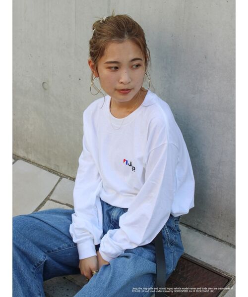 Ungrid（アングリッド）の「JeepロゴロングスリーブTee（Tシャツ/カットソー・レディース・ブラウン/ライトグレー/オフホワイト・FREE）」の11枚目の写真