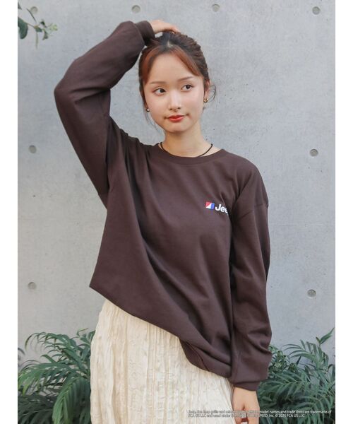 Ungrid（アングリッド）の「JeepロゴロングスリーブTee（Tシャツ/カットソー・レディース・ブラウン/ライトグレー/オフホワイト・FREE）」の15枚目の写真