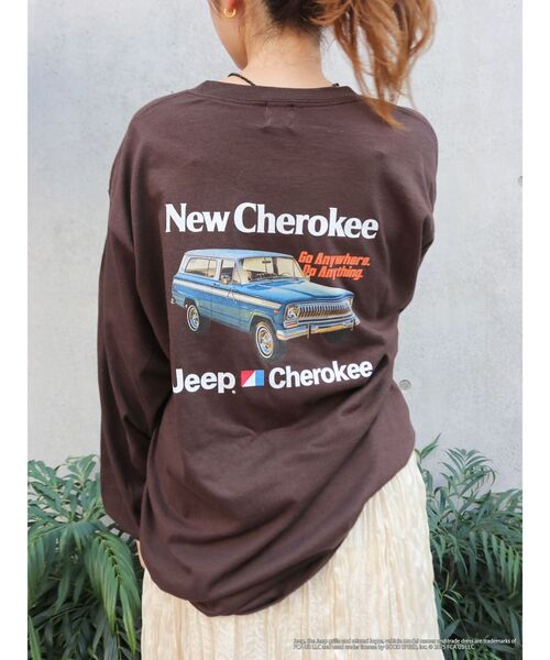Ungrid（アングリッド）の「JeepロゴロングスリーブTee（Tシャツ/カットソー・レディース・ブラウン/ライトグレー/オフホワイト・FREE）」の18枚目の写真