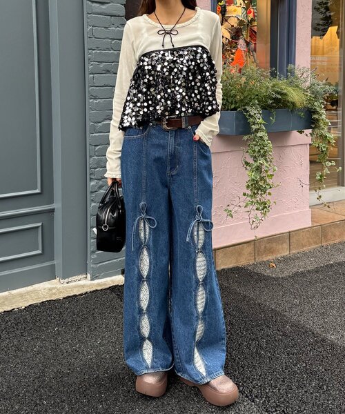 HELLO.SANFRANCISCO(ハローサンフランシスコ)の「【HELLO.SANFRANCISCO/ハローサンフランシスコ】マルチウェイスパンコール巻きスカート(スカート・レディース・ピンク/グレー/ブラック・ONE SIZE)」の8枚目の写真